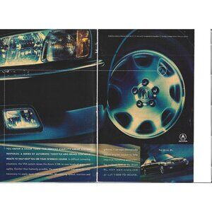 Acura RL VSA System 3.5RL Car Sedan 1990s Vintage Print Ad 2 PAGE